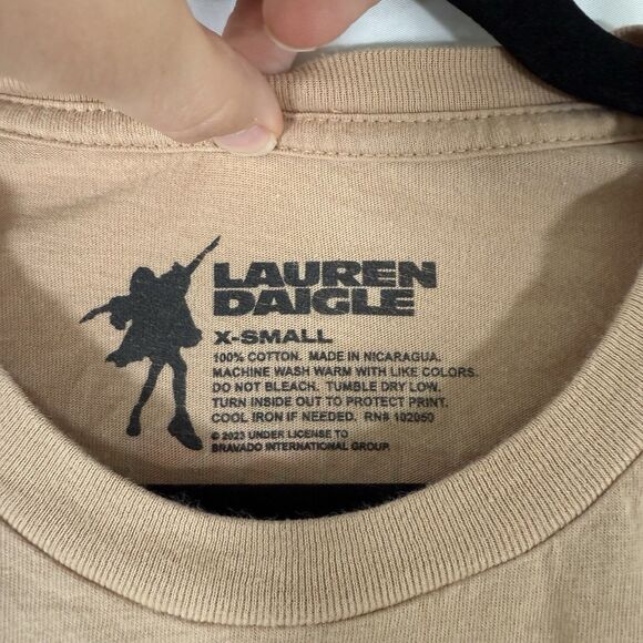 Lauren Daigle Shirt Women's XS Tan Graphic Print The Kaleidoscope Tour Short Slv - Picture 5 of 8